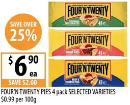 Supabarn Four'n twenty pies offer
