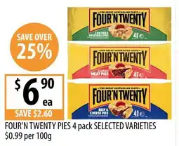 Supabarn Four'n twenty pies offer