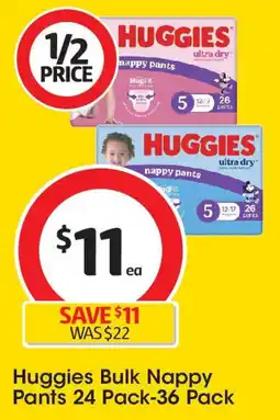 Coles Huggies Bulk Nappy Pants offer