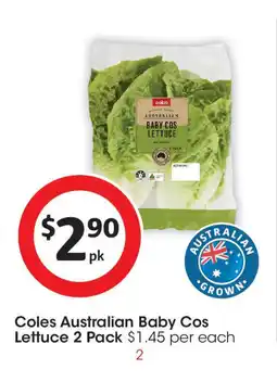 Coles Coles Australian Baby Cos Lettuce offer