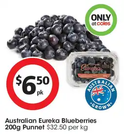 Coles Australian Eureka Blueberries Punnet offer