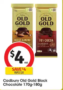 Coles Cadbury Old Gold Block Chocolate offer