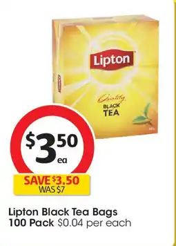 Coles Lipton Black Tea Bags offer