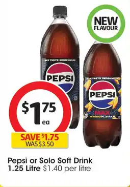 Coles Pepsi or Solo Soft Drink offer