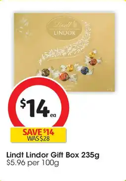 Coles Lindt Lindor Gift Box offer