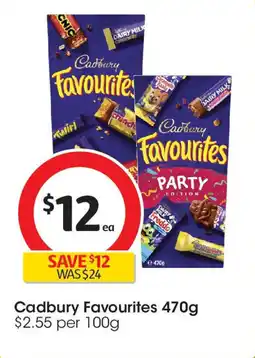 Coles Cadbury Favourites offer