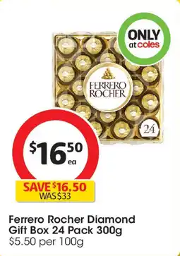 Coles Ferrero Rocher Diamond Gift Box offer