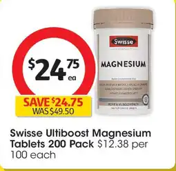 Coles Swisse Ultiboost Magnesium Tablets offer