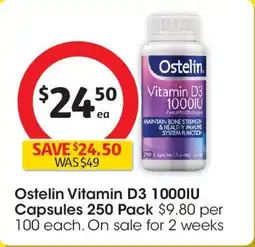 Coles Ostelin Vitamin D3 1000IU Capsules offer