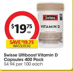 Coles Swisse Ultiboost Vitamin D Capsules offer