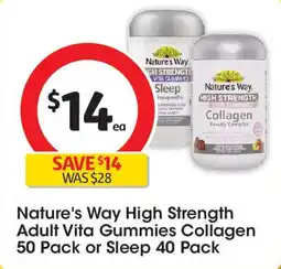 Coles Nature's Way High Strength Adult Vita Gummies Collagen offer