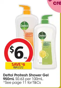 Coles Dettol Profresh Shower Gel offer