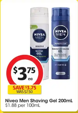 Coles Nivea Men Shaving Gel offer