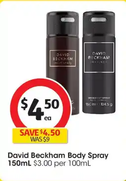 Coles David Beckham Body Spray offer