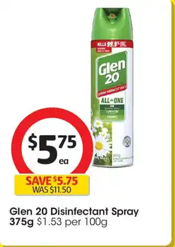 Coles Glen 20 Disinfectant Spray offer