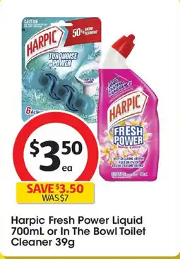 Coles Harpic Fresh Power Liquid or In The Bowl Toilet Cleaner offer