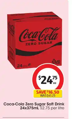 Coles Coca-Cola Zero Sugar Soft Drink offer