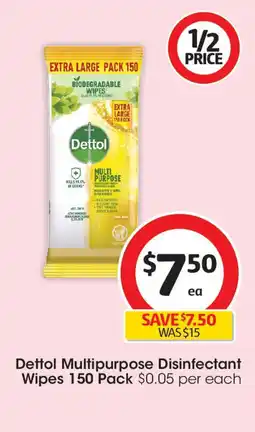 Coles Dettol Multipurpose Disinfectant Wipes offer
