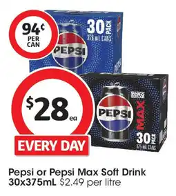 Coles Pepsi or Pepsi Max Soft Drink offer