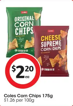 Coles Coles Corn Chips offer