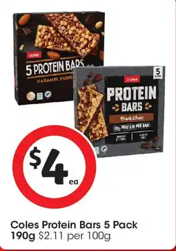 Coles Coles Protein Bars offer