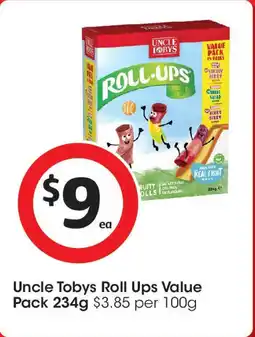Coles Uncle Tobys Roll Ups Value Pack offer