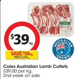 Coles Coles Australian Lamb Cutlets offer