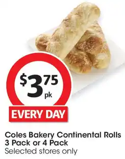 Coles Coles Bakery Continental Rolls offer
