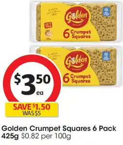 Coles Golden Crumpet Squares offer