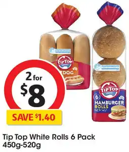 Coles Tip Top White Rolls offer