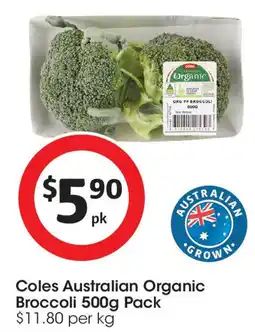 Coles Coles Australian Organic Broccoli offer