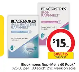 Coles Blackmores Rapi-Melts offer