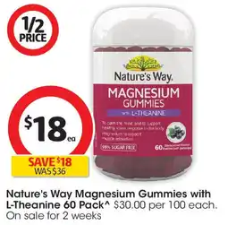 Coles Nature's Way Magnesium Gummies with L-Theanine offer