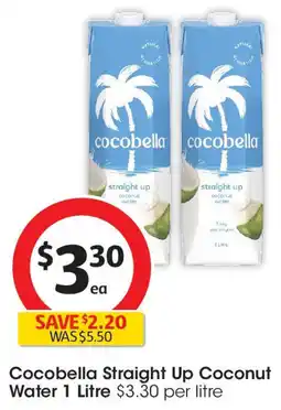 Coles Cocobella Straight Up Coconut Water offer