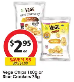 Coles Vege Chips or Rice Crackers offer