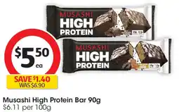 Coles Musashi High Protein Bar offer