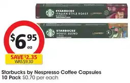 Coles Starbucks by Nespresso Coffee Capsules offer