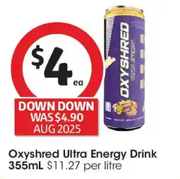 Coles Oxyshred Ultra Energy Drink offer
