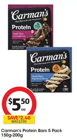 Coles Carman's Protein Bars offer