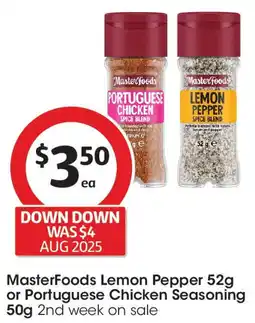 Coles MasterFoods Lemon Pepper or Portuguese Chicken Seasoning offer