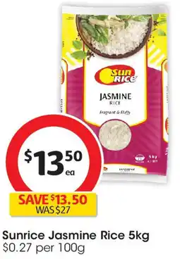 Coles Sunrice Jasmine Rice offer