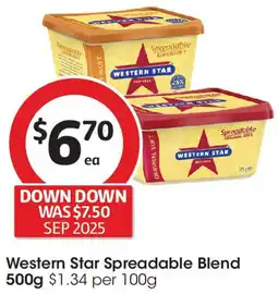 Coles Western Star Spreadable Blend 500g offer