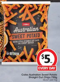Coles Coles Australian Sweet Potato Straight Cut Chips offer