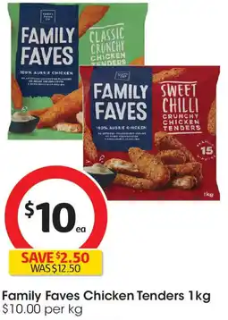 Coles Family Faves Chicken Tenders offer