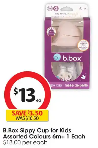 Coles B.Box Sippy Cup for Kids Assorted Colours offer