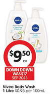 Coles Nivea Body Wash offer