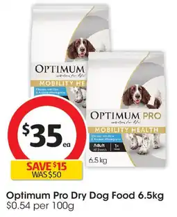 Coles Optimum Pro Dry Dog Food offer