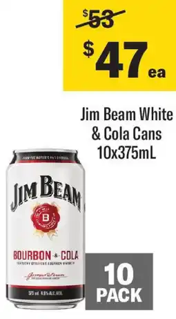 Coles Jim Beam White & Cola Cans offer
