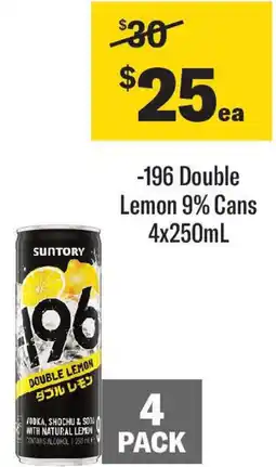 Coles -196 Double Lemon 9% Cans offer