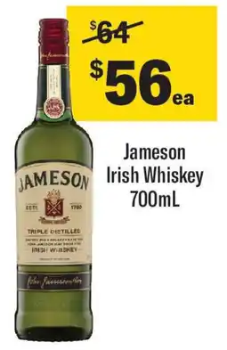 Coles Jameson Irish Whiskey offer